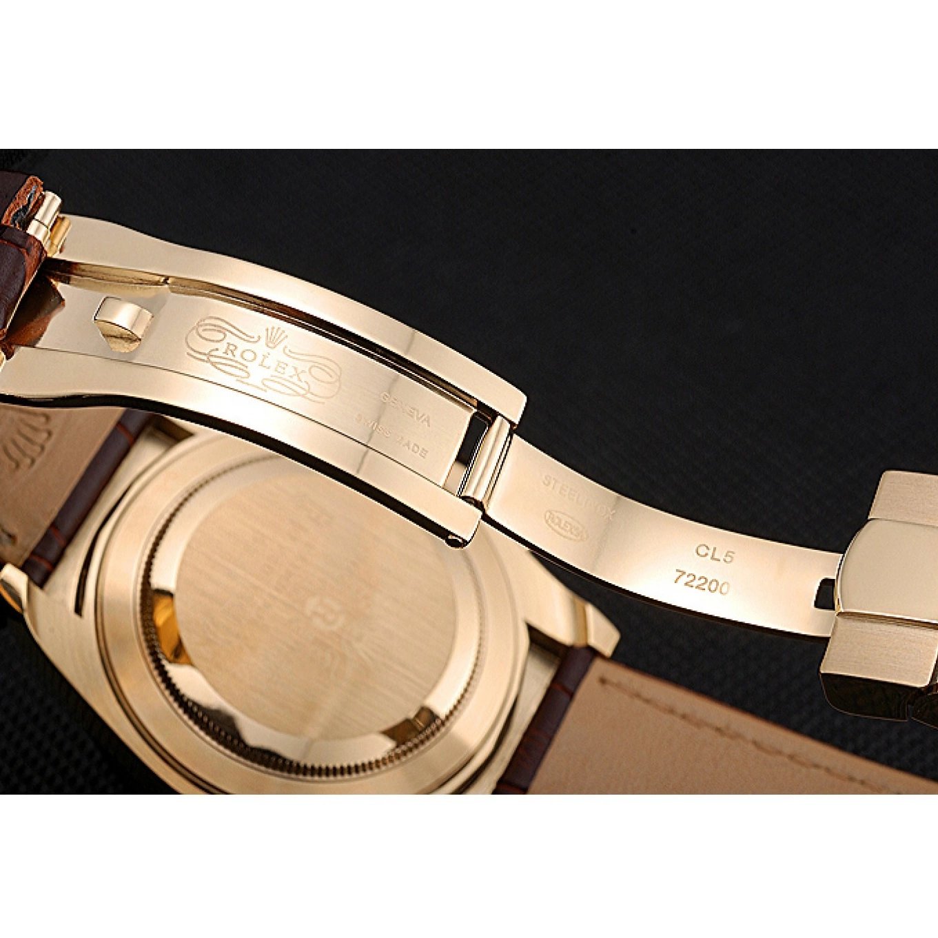 Best AAA Replica Sites Rolex Daytona Case Brown Cosmograph 622633 Dial Bracelet Gold White Leather 0629
